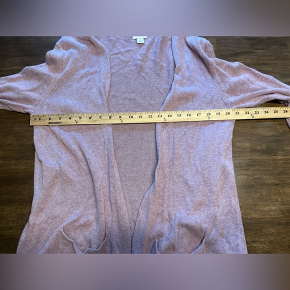 Old Navy Open Front Long Knit Cardigan Sweater Woman’s SZ XL Purple Lightweight - Picture 7 of 8